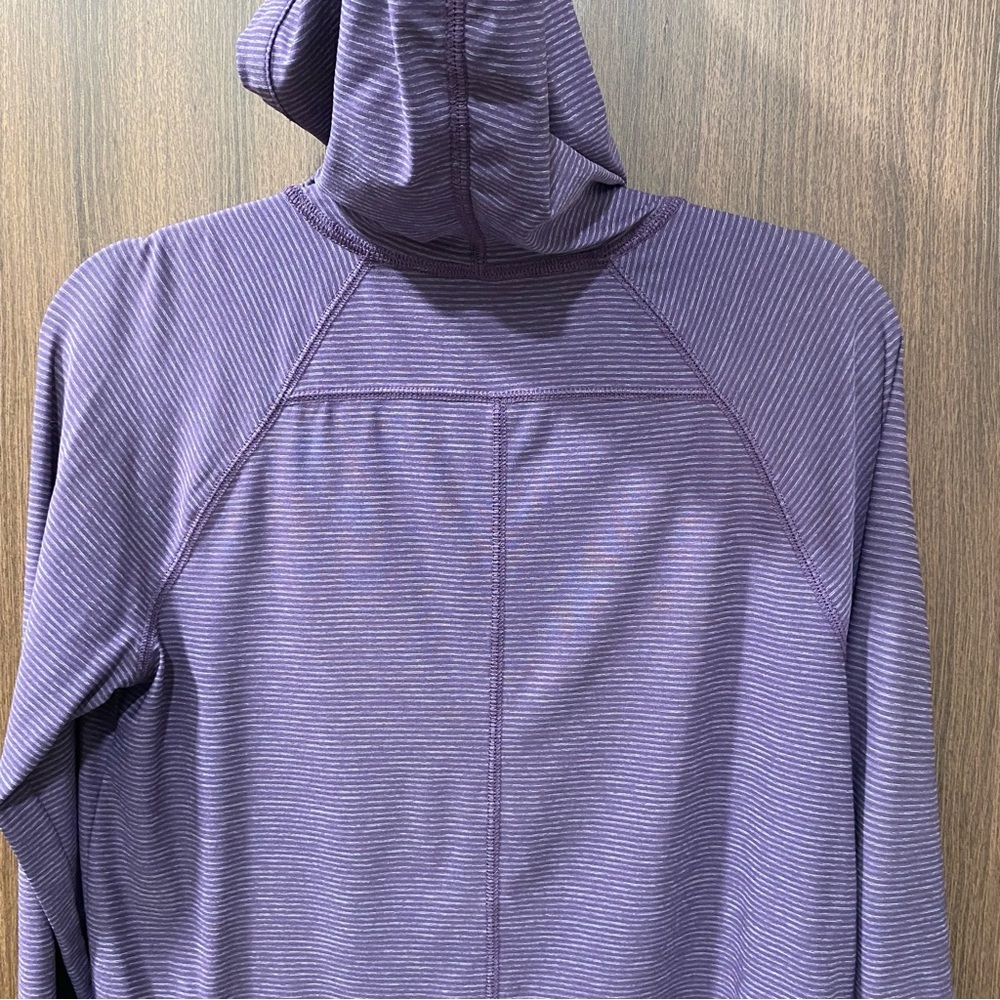 Eddie Bauer Purple Infinity Long Sleeve Hoodie Size Small‎ Striped Trek Travel - Picture 8 of 10